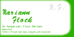 mariann flock business card